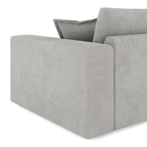 Ecksofa Cord TARJA links hellgrau