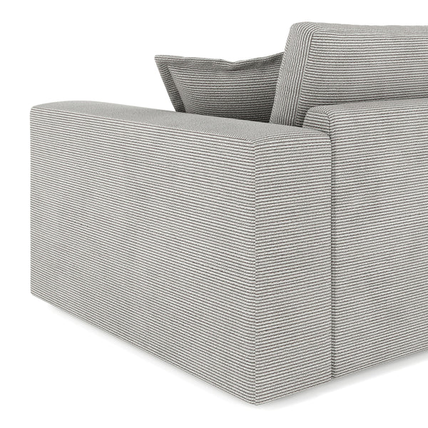 Ecksofa Cord TARJA links hellgrau