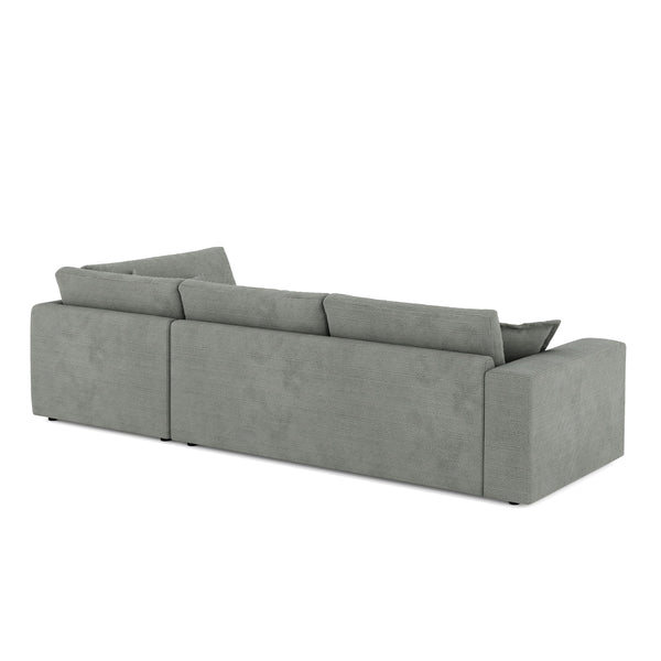Ecksofa Cord TARJA rechts anthrazit