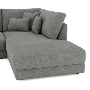 Ecksofa Cord TARJA rechts anthrazit