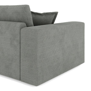 Ecksofa Cord TARJA rechts anthrazit