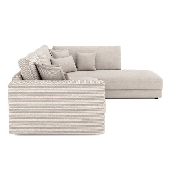 Ecksofa Cord TARJA rechts beige