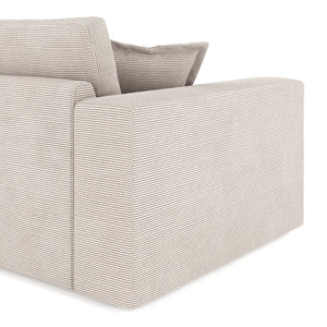 Ecksofa Cord TARJA rechts beige