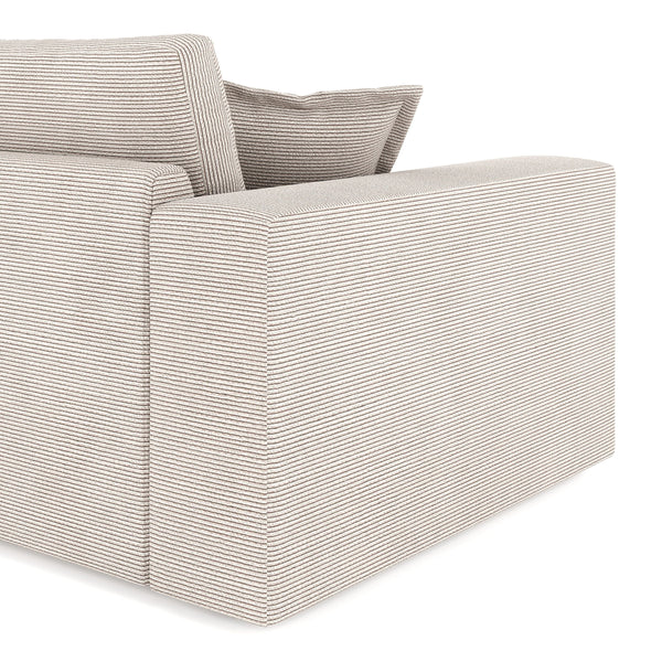 Ecksofa Cord TARJA rechts beige