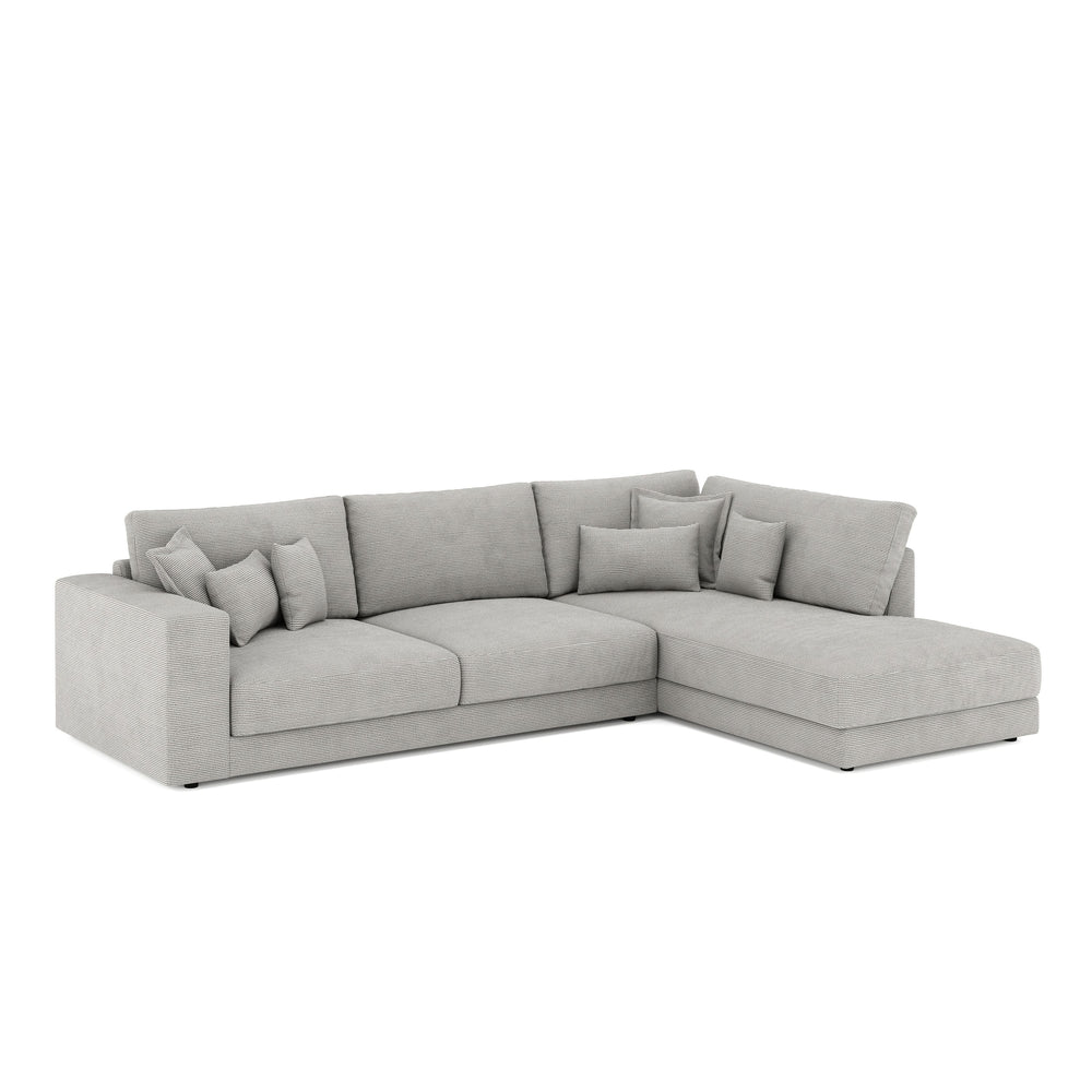 Divano angolare Cord TARJA grigio chiaro destro