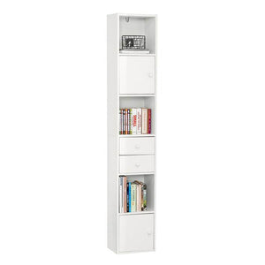 Bücherregal mit Schubladen | Bücherschrank | Standregal Holz | STR10-W