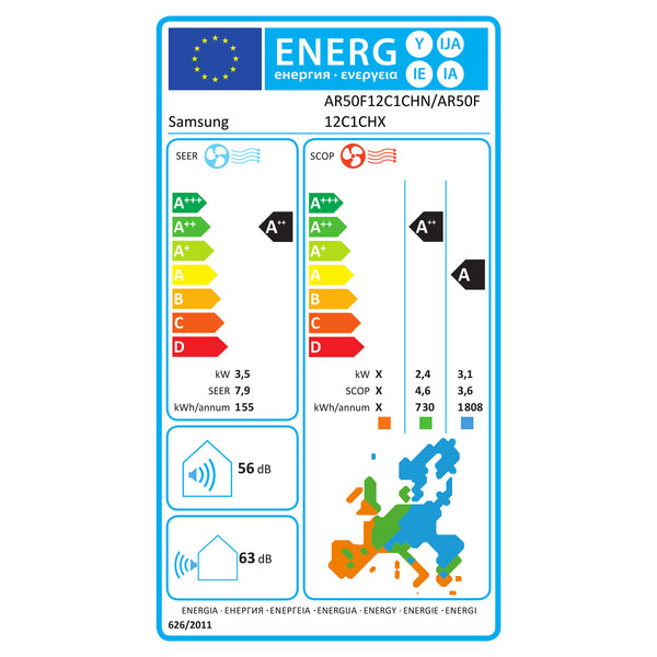 Klimaanlage SAMSUNG Nordic Airise S2 12 Innengerät + Aussengerät