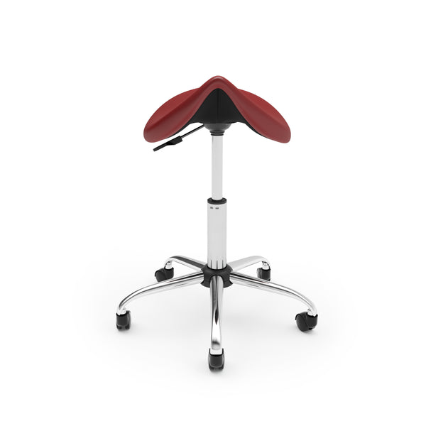 Sattelhocker Drehstuhl rot