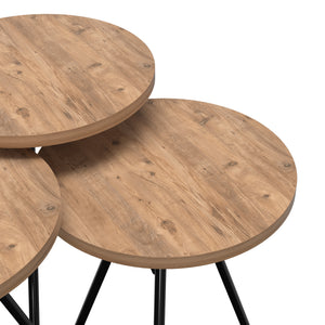Satztisch olgod 3er Set Holzfarben