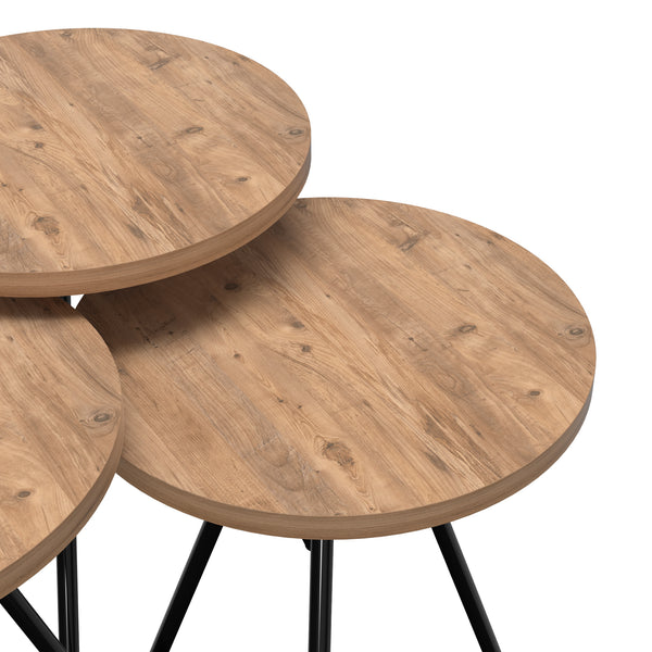 Satztisch olgod 3er Set Holzfarben