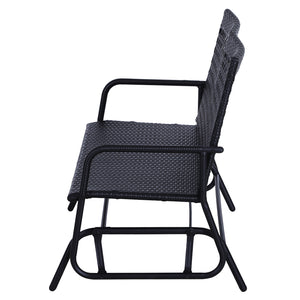 Schaukelbank Gartenbank Rattan Sitzbank 2-Sitzer