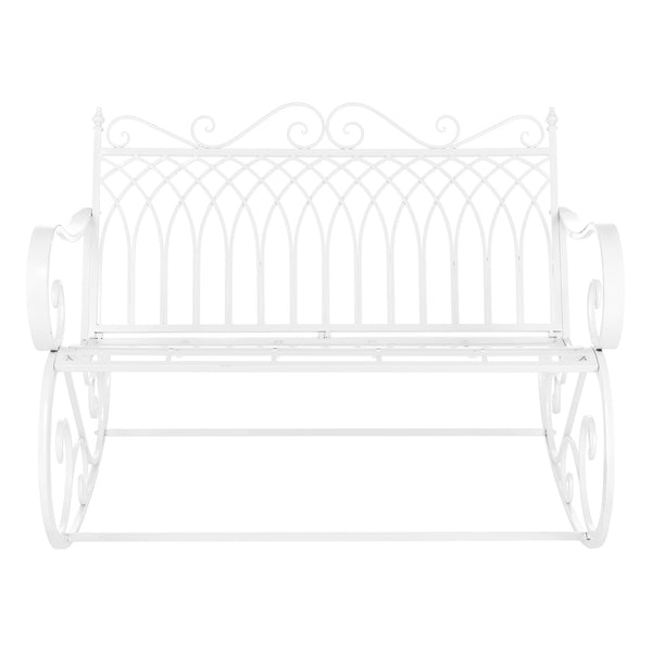 Schaukelbank Greenough 85x113x95cm im Landhausstil Weiss