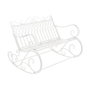 Schaukelbank Greenough 85x113x95cm im Landhausstil Weiss