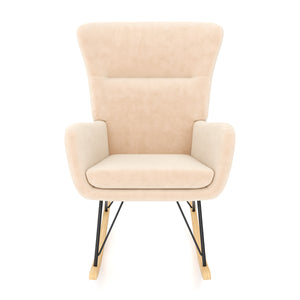 Schaukelstuhl Samt COMY beige