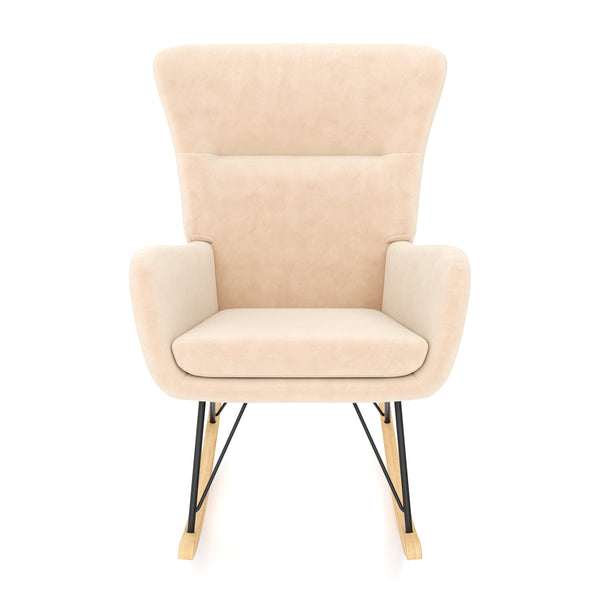 Schaukelstuhl Samt COMY beige