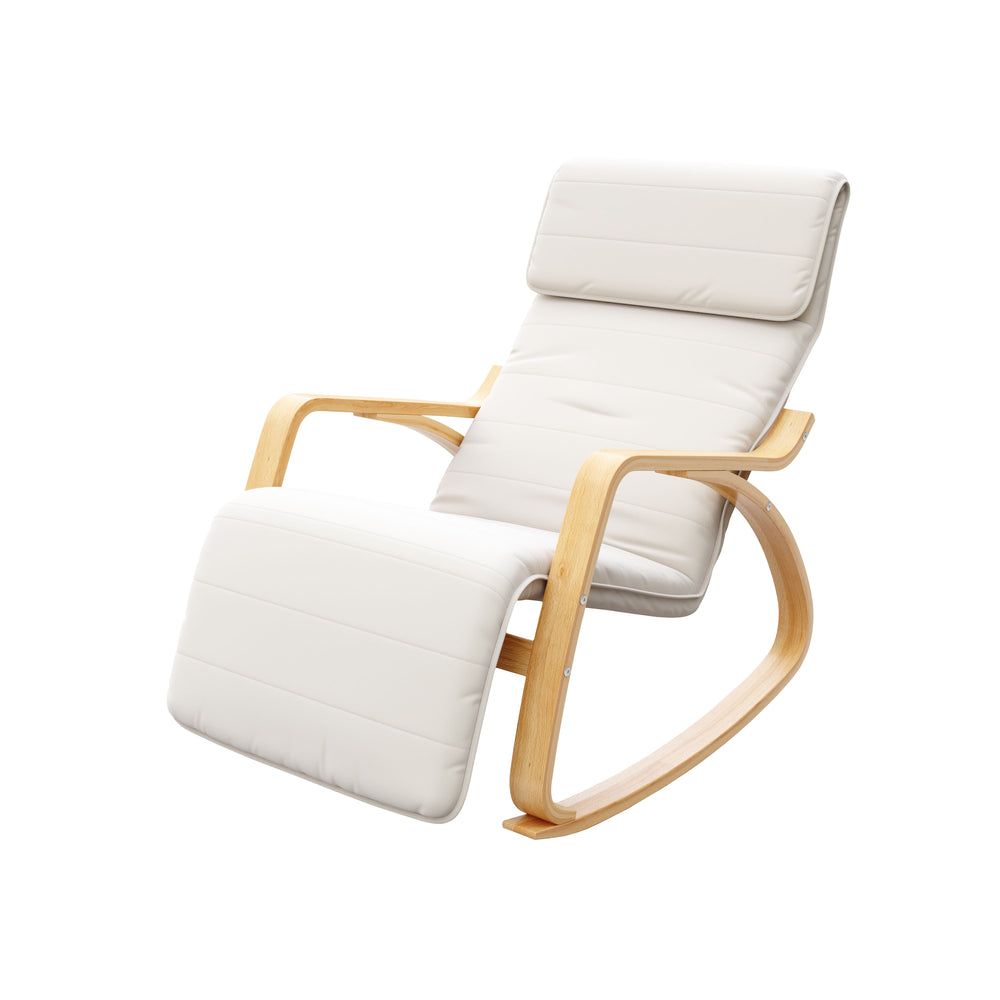 Sedia a dondolo ELLAN, crema