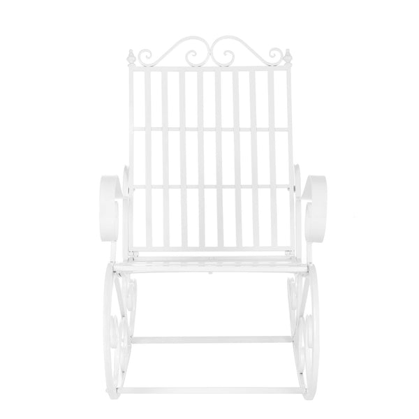 Schaukelstuhl Geraldton 92x59x90cm im Landhausstil Weiss