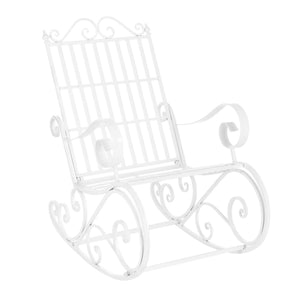 Schaukelstuhl Geraldton 92x59x90cm im Landhausstil Weiss