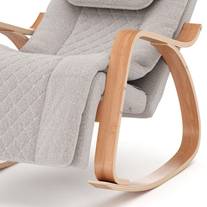 Schaukelstuhl JADEN mit Massagefunktion beige/natur