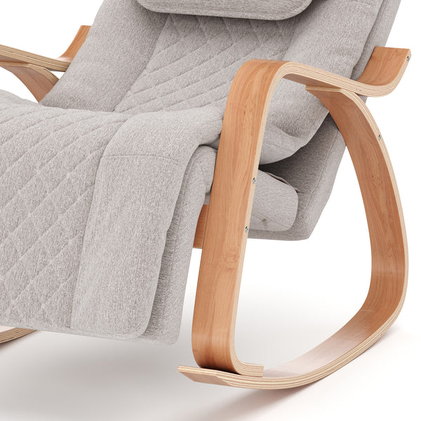 Schaukelstuhl JADEN mit Massagefunktion beige/natur