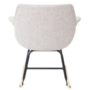 Schaukelstuhl Malmö ~ Textil creme / grau