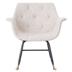Schaukelstuhl Malmö ~ Textil creme / grau