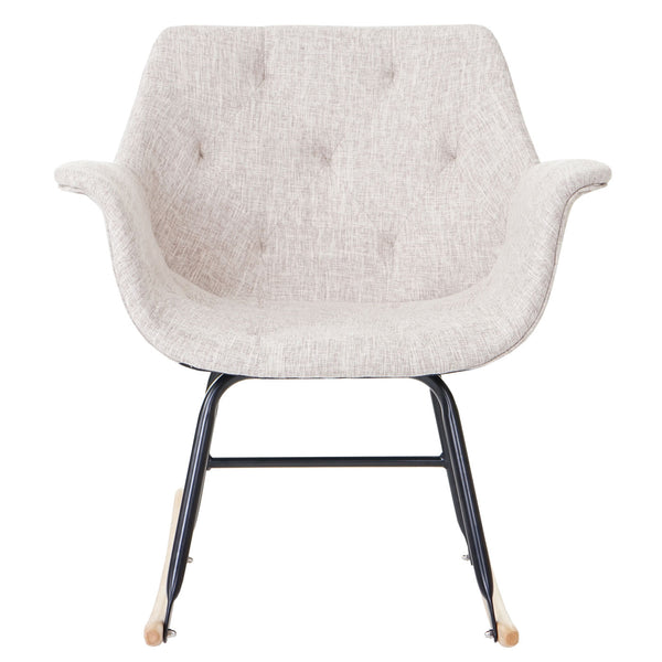 Schaukelstuhl Malmö ~ Textil creme / grau