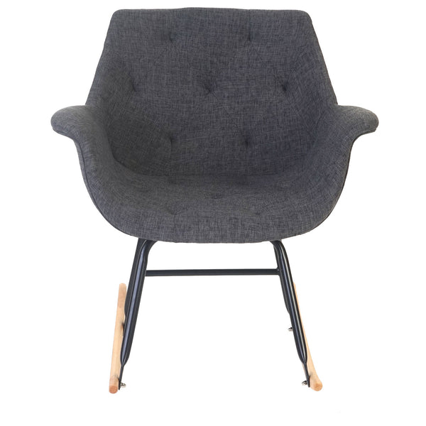 Schaukelstuhl Malmö ~ Textil grau