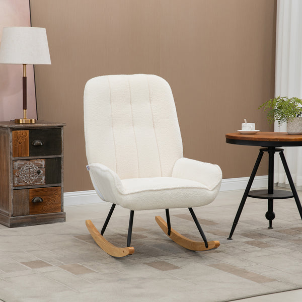 Sedia a dondolo Nordtraum Sherpa pile crema