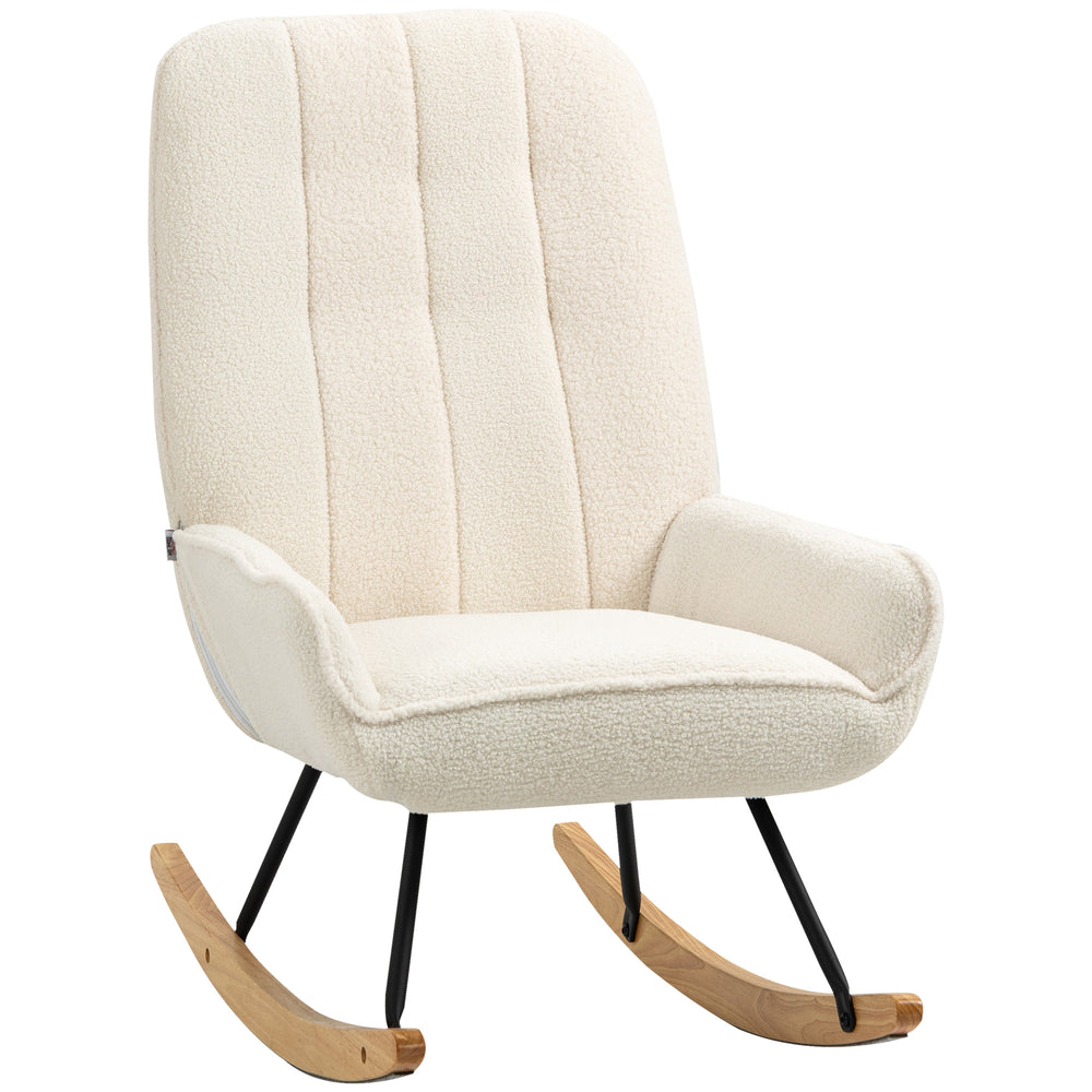 Sedia a dondolo Nordtraum Sherpa pile crema