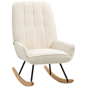 Sedia a dondolo Nordtraum Sherpa pile crema