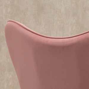 Sedia a dondolo Nordtraum con guide in legno, rosa