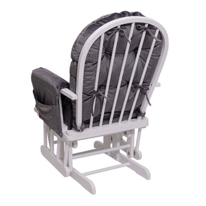 Schaukelstuhl Relaxsessel Schwingstuhl ~ Samt grau