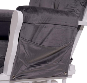 Schaukelstuhl Relaxsessel Schwingstuhl ~ Samt grau