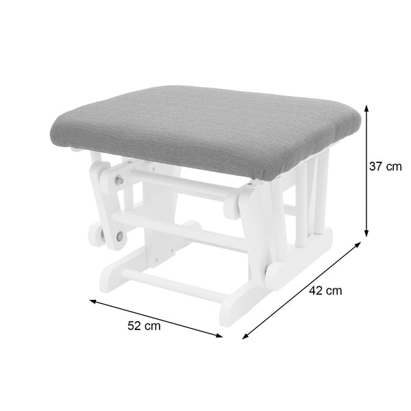Schaukelstuhl Relaxsessel Schwingstuhl ~ Samt grau