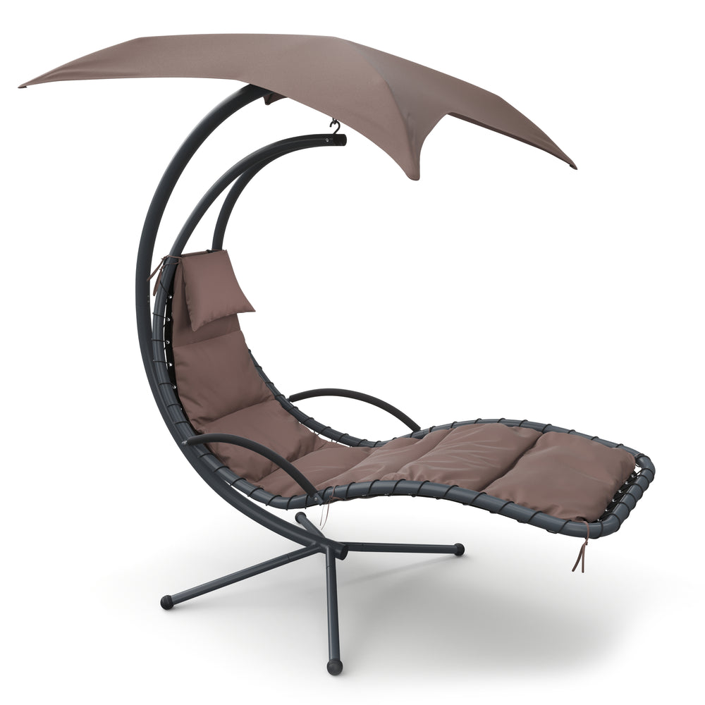 Fauteuil à bascule, chaise longue flottante GRENADE marron