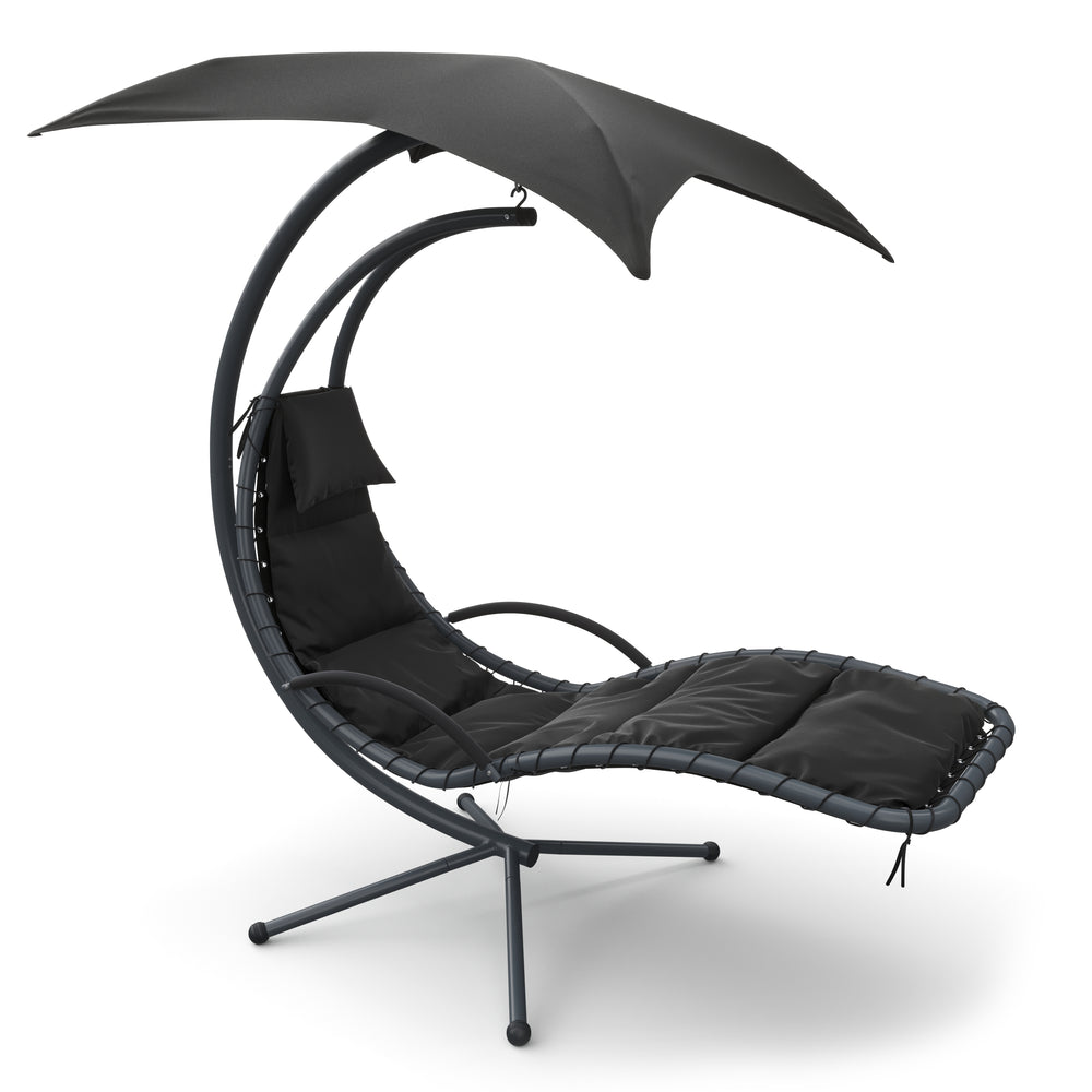 Fauteuil à bascule, chaise longue flottante GRENADA noir