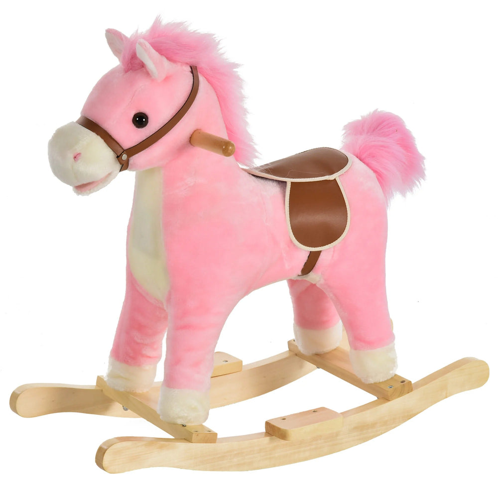 Cavallo a dondolo rosa con suono