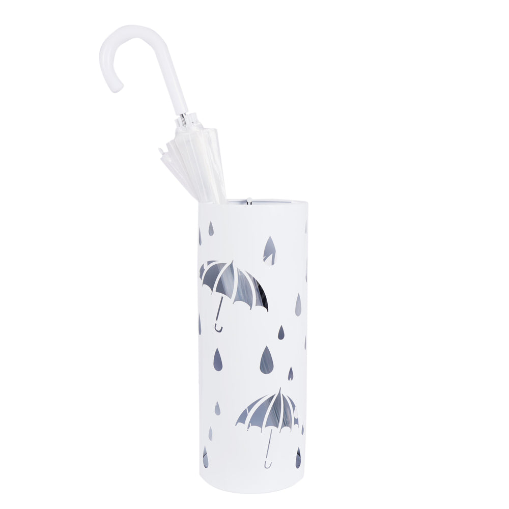 white umbrella stand