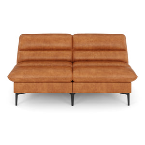 Schlafsofa Leder JIMMY braun