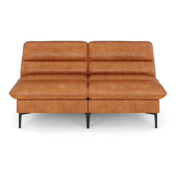 Schlafsofa Leder JIMMY braun