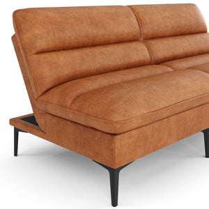 Schlafsofa Leder JIMMY braun