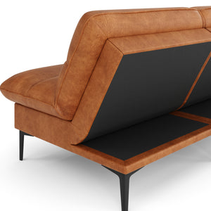 Schlafsofa Leder JIMMY braun