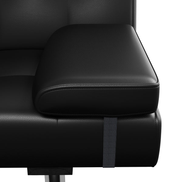 Schlafsofa LENNY Kunstleder schwarz