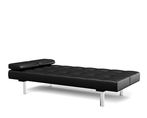 Schlafsofa LENNY Kunstleder schwarz