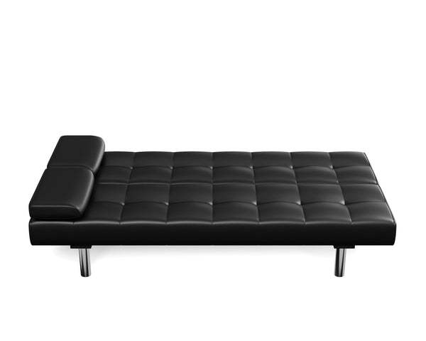 Schlafsofa LENNY Kunstleder schwarz