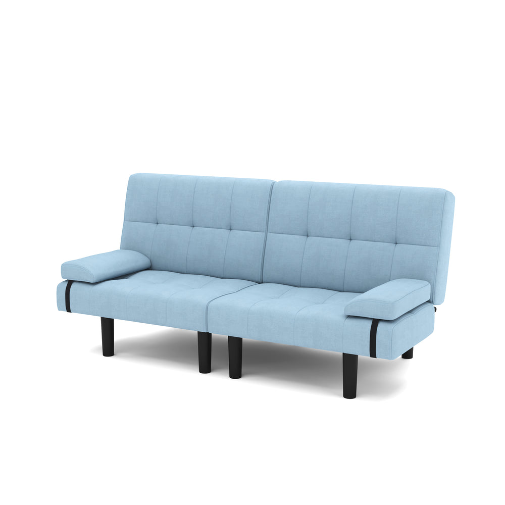 Divano letto multifunzionale azzurro LINUS