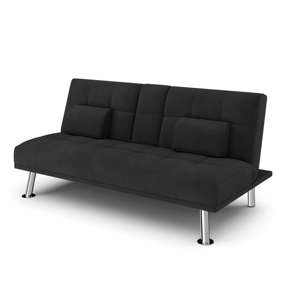 Schlafsofa POLLY mit Getränkehalter schwarz