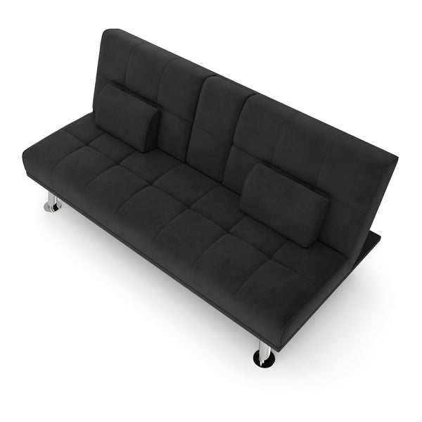 Schlafsofa POLLY mit Getränkehalter schwarz