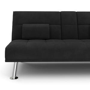 Schlafsofa POLLY mit Getränkehalter schwarz
